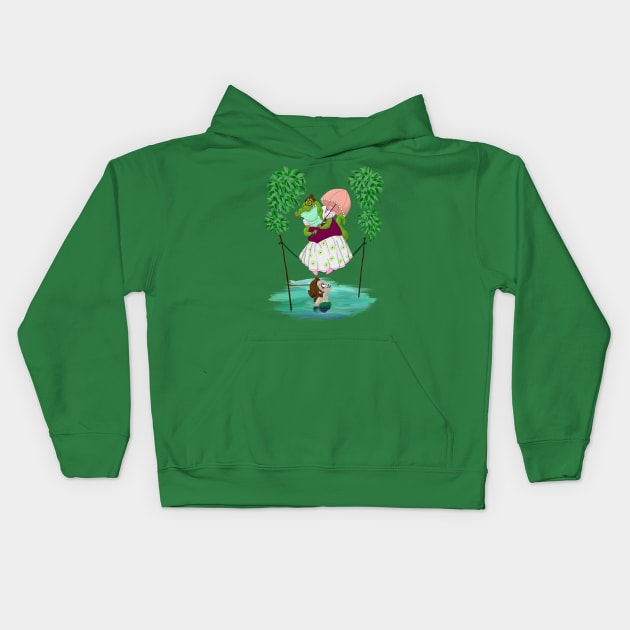 Sally Gator (No Background) Kids Hoodie by Here Lies You